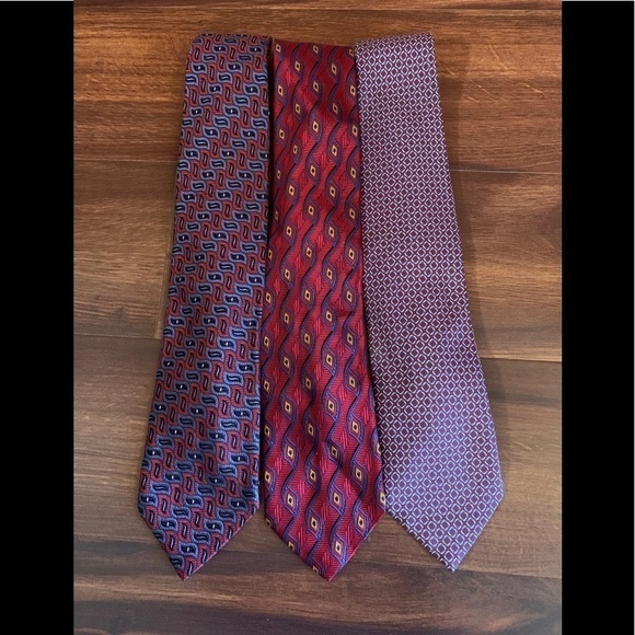 🌿SALE🌿3 BARNEYS New York Vintage 100% Silk Handmade in Italy Paisley Neckties - Picture 5 of 16